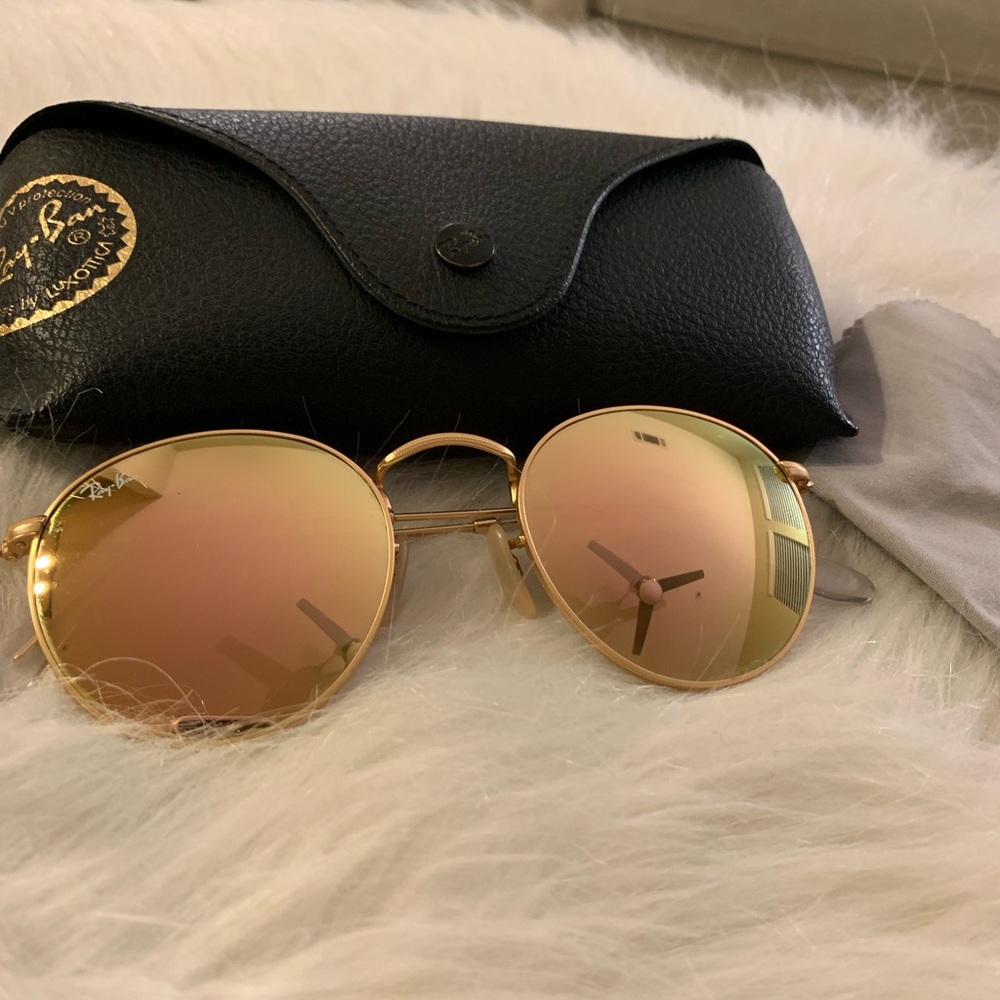 COPY - Ray Ban Rose Gold Round Sunglasses